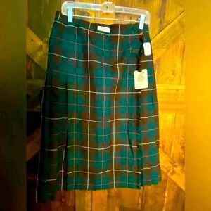 Vintage Surrey Classics MacKinnon Hunting Tartan Plaid 100% Wool Skirt Size 16